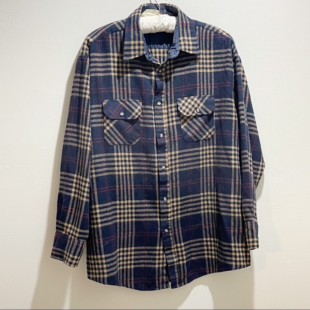 Vintage NORTHWEST TERRITORY Men’s Blue Flannel Shirt Jacket SHACKET